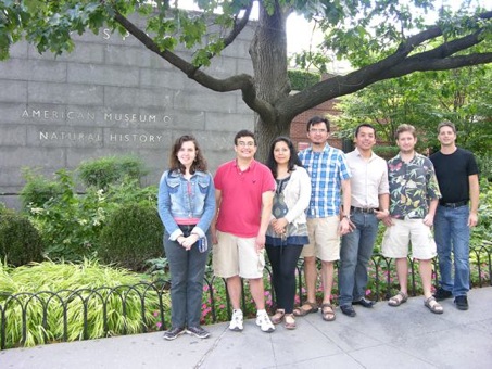 August 2011 Arachnology Lab at AMNH. Left to Right: Stephanie Loria, Adam Getzler, Ofelia Delgado, Edmundo González, Carlos Santibañez, Lorenzo Prendini, Randy Mercurio.